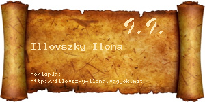 Illovszky Ilona névjegykártya
